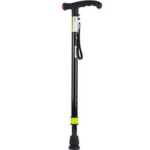 브로픽 7단 길이조절 효도 지팡이, 밤색, 1개