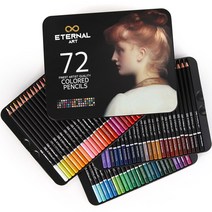 [150색색연필] 이터널 아트 색연필 틴케이스 전문가용, 72색, 1세트