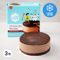 삼립 카페스노우 진한 초코 무스 케익 (냉동), 480g, 3개