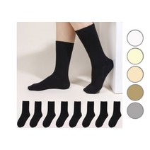 두발로 여성용 프리미엄 데일리 밴딩 장목 양말 8켤레