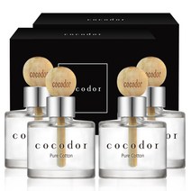 코코도르 우드볼 차량용디퓨저 50ml 4개입, 퓨어코튼, 1세트