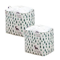 디오셀 대용량 스트링 쪼임 이불 수납 다용도 포켓 100L, 사슴, 2p