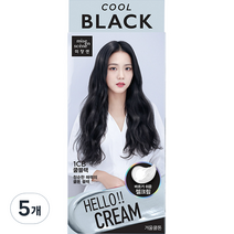 미쟝센 헬로크림 염색제, 1CB 쿨블랙, 5개