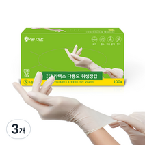 애니가드 라텍스 장갑 소형 VL400, 100개입, 3개