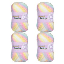 딕타스 스위트베이비 바틱 프리미엄 아크릴 뜨개실 4p, 323 레인보우, 360m