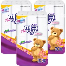 땡큐 3겹 천연펄프 화장지 14m, 30개입, 3개