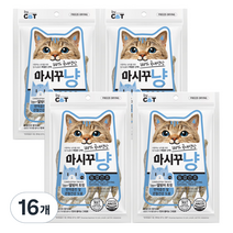바이캣 마시꾸냥 동결건조 열빙어 트릿 고양이 간식 생선 17g, 16개