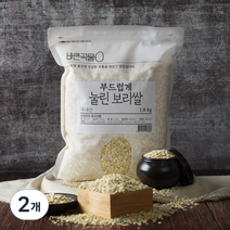 바른곡물 압맥 부드럽게 눌린 국산 보리쌀, 2개, 1.8kg