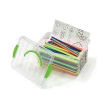 라무어 매직스트로우 블록놀이 500p, 혼합 색상