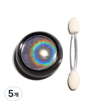 파워레이저 둘째 홀로그램 파우더, 혼합색상, 5개