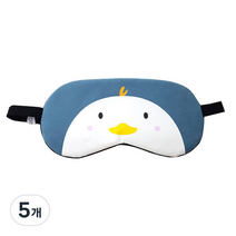 런웨이브 캐릭터애니멀 팩 겸용 수면안대 블루오리, 1개입, 5개