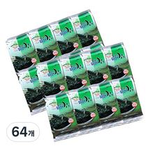 광천해저김 파래 도시락김, 4g, 64개