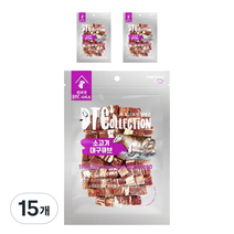 더독 DTC 대구 큐브져키 100g, 15개, 소고기 + 대구 혼합맛