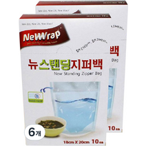 뉴랩 뉴스탠딩지퍼백, 6개