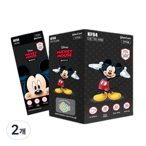 디즈니 미키마우스 황사 마스크 소형 KF94, 화이트, 2개, 30개입
