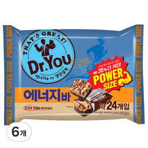 닥터유 에너지바 파워사이즈, 337g, 6개