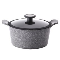 네오플램 인덕션 엑스트리마 뽀떼 IH 블랙링 양수냄비, 24cm, 블랙