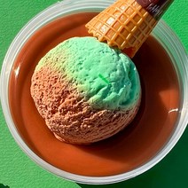 내맘대로 아이스크림 점토 300g + 슬라임베이스 + 케이스 210ml + 액티베이터 10ml + 콘파츠, 1세트, 민트초코(점토), 랜덤발송(슬라임베이스)