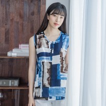 속옷미인 여성용 풍기인견 민소매 티셔츠 블라우스 민소매/나시