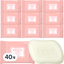 부케가르니 딥 퍼퓸 비누 화이트머스크, 100g, 40개