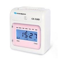 로드메일코리아 컴팩트 디지털 출퇴근기록기 + 출퇴근카드 100매, CA-518D 핑크, 1세트