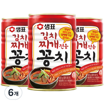 샘표 김치찌개용 꽁치 통조림, 400g, 6개