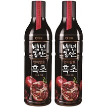 샘표 백년동안 현미발효 흑초 산수유 석류, 900ml, 2개