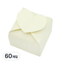 도나앤데코 반짝반짝 하트손잡이 미니 선물상자, 크림, 60개입