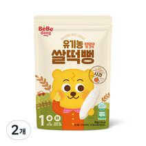 베베당 유아용 유기농 쌀과자 떡뻥, 2개, 사과맛, 30g