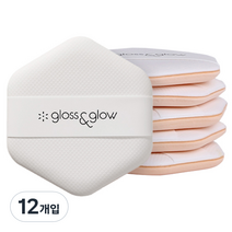 글로스앤글로우 식스 엣지 퍼프, 화이트, 12개입