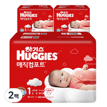 하기스 매직컴포트 NEW 밴드형 기저귀 남여공용 신생아용 1단계(3~4.5kg), 신생아, 384개