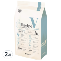 유한양행 Recipe V 고양이 처방식사료, 로우팻(저지방), 1.2kg, 2개