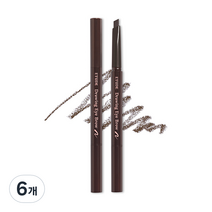 에뛰드 New 드로잉 아이브로우 오토펜슬 0.25g, 1호 다크브라운, 6개