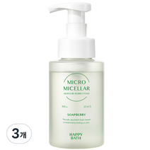 해피바스 마이크로미셀라 솝베리 모이스춰 버블 클렌징 폼, 3개, 300ml