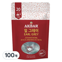 아크바 얼그레이 피라미드 티백, 2g, 20개입, 5개