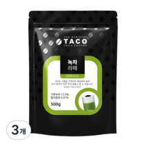 타코 녹차라떼 분말, 500g, 1개입, 3개