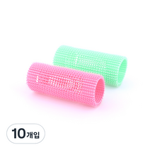 주트 헤어롤 길이 100mm 특/롱 45mm, 혼합색상, 10개입