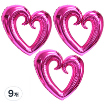 리빙다 초대형 하트 은박풍선, 푸치샤, 9개
