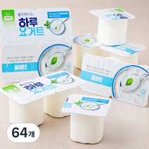 풀무원다논 하루 요거트 컵플레인, 80g, 64개