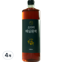 소다미 매실원액, 1000ml, 4개