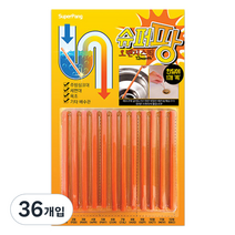 모나코올리브 슈퍼팡 오렌지 배수구 세정스틱, 36개입, 2g