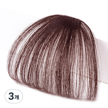 레인보우 앞머리 스타일링 부분가발 스타일 A, 다크브라운, 3개
