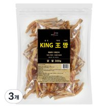 펫츠몬 킹왕짱 강아지 대용량 수제 간식 300g, 닭발, 3개