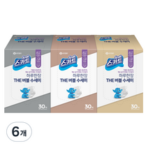 스카트 THE 버블 수세미 접힌형 30p, 혼합색상, 6개