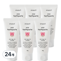 심플리오 마일드 치약 라즈베리향, 60g, 24개