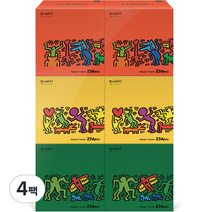 한예지 키스해링 페스타 미용티슈 230매 천연펄프 2겹, 6개입, 4팩