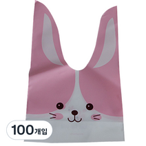 티나피크닉 귀쫑긋 보자기 선물포장지 중, 분홍토끼, 100개입