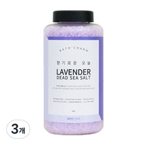 바스참 사해소금 라벤더 용기형, 1kg, 3개