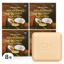 온더바디 더내추럴 너리싱 비누 코코넛향, 90g, 8개