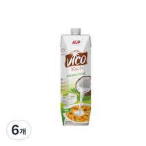 허니트리 리치 코코넛 밀크, 6개, 1000ml